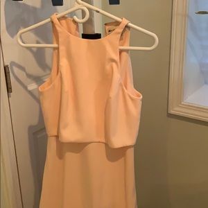 Full length blush pink gown